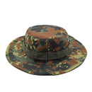 MFH Military Hat Multi Quilted Brim Circumferential Loops Flecktarn Camo