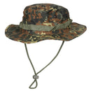MFH Military Hat Multi Quilted Brim Circumferential Loops Flecktarn Camo