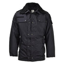 Original French military police rain jacket lined outdoor army faux fur Black - GoMilitar