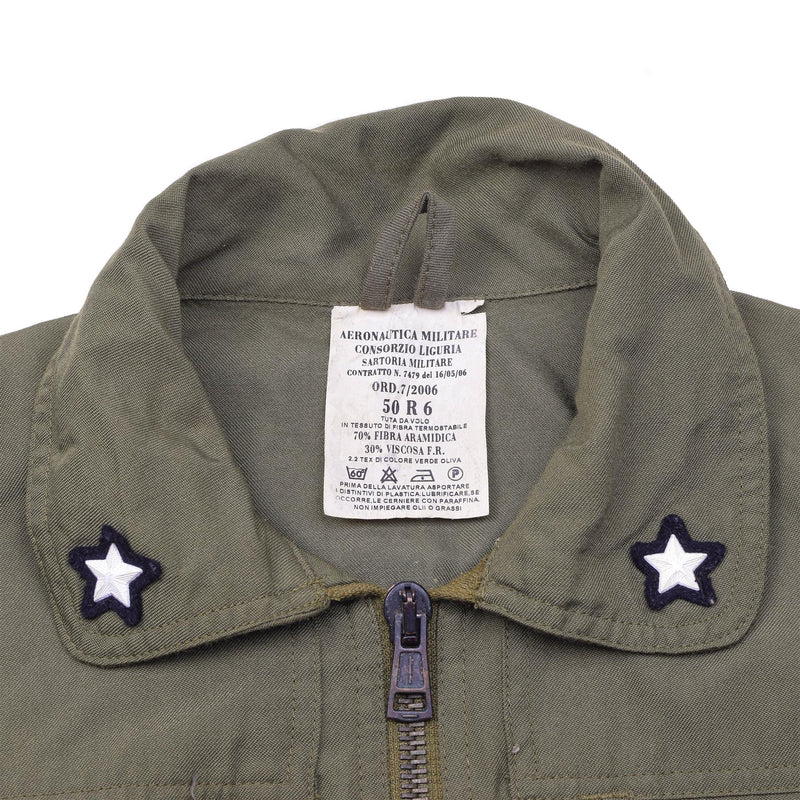Genuine Italian army coverall flight suit military olive jumpsuit aramid