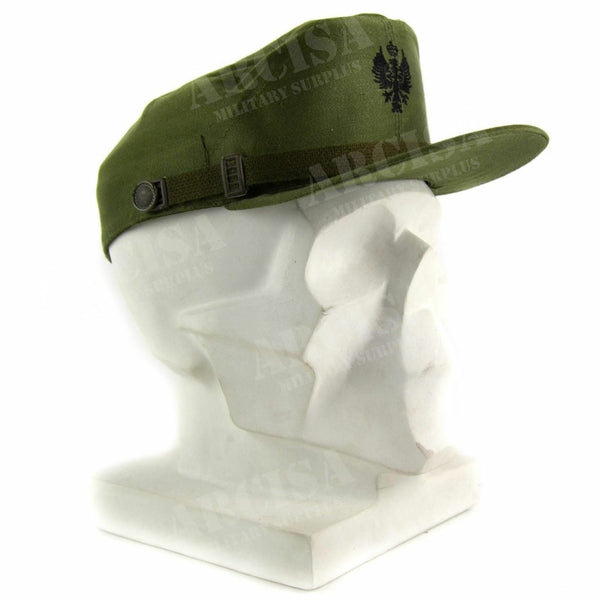 Original Spain Spanish military visor cap army navy peaked hat olive green