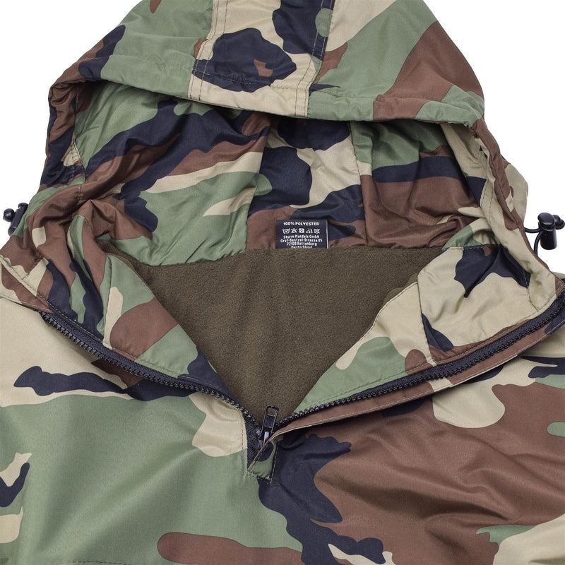 MIL-TEC German Military combat jacket winter woodland windproof hooded lined NEW