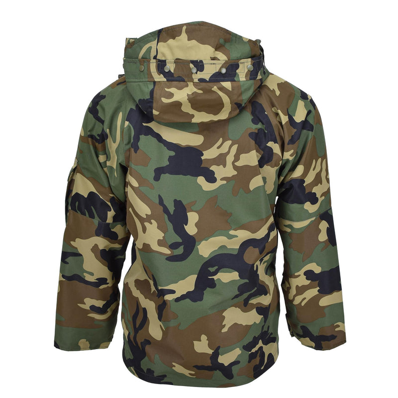 MIL-TEC Military style jacket wet weather woodland 3 Layer windproof goretex NEW