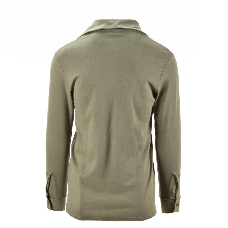 Genuine French army shirt zipper Undershirt F1 thermal Olive Mens sweater NEW
