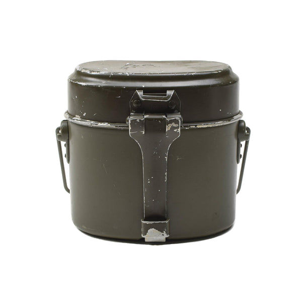Original Austrian Military mess kit aluminum olive hiking camping cookware set
