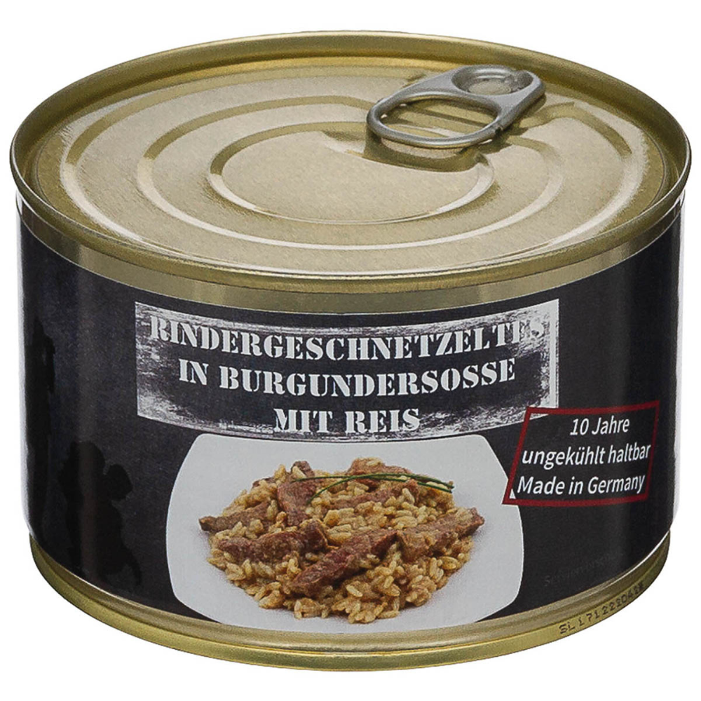 MFH Canned Ready Meal Chopped Beef with Rice 400 g Camping Outdoor Food