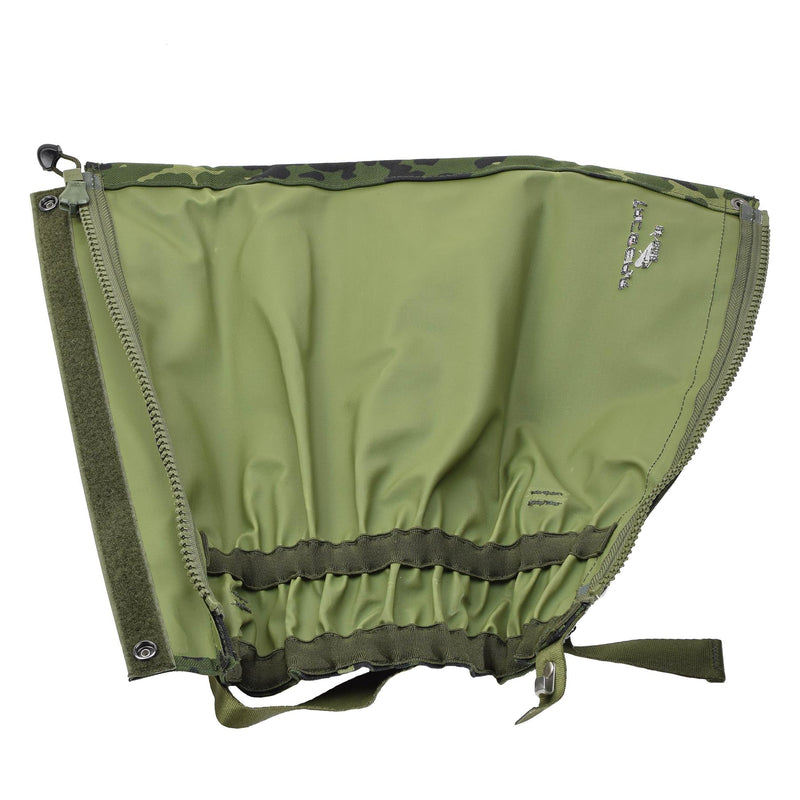 TACGEAR brand leg gaiters Danish M84 camo pattern waterproof metal hooks NEW