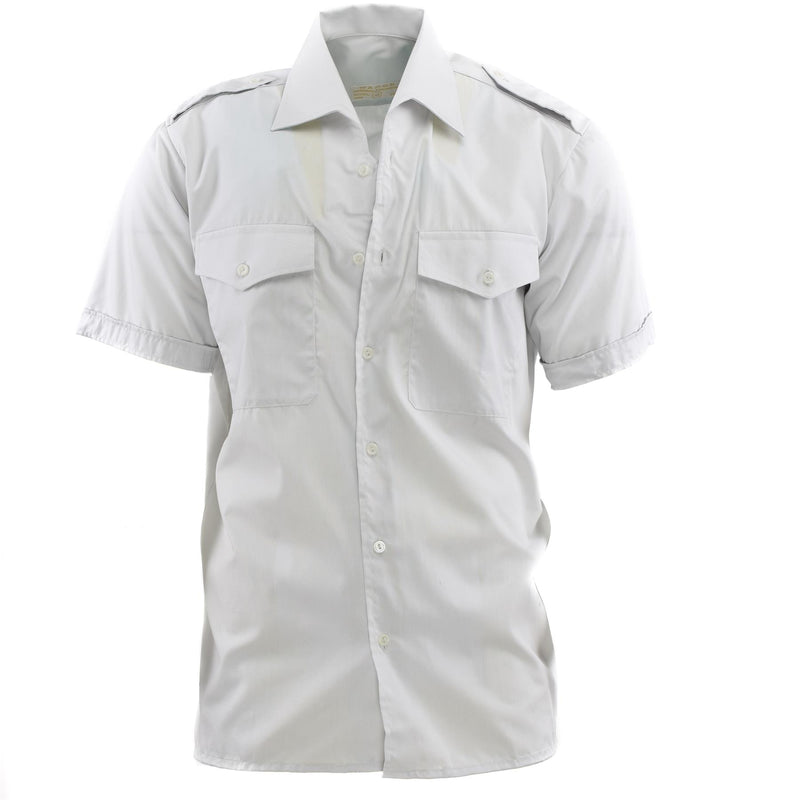 Genuine Austrian army button down shirt short sleeve grey military surplus NEW