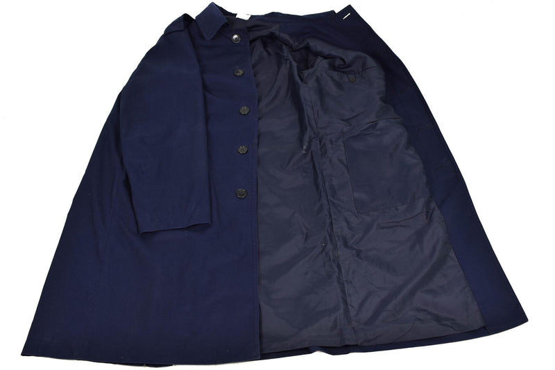 Genuine French Military Rain Coat Army Air Force Trench coat Blue Waterproof
