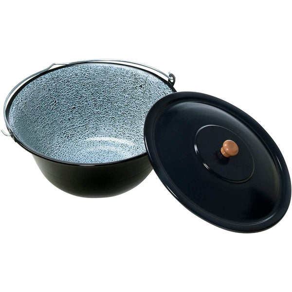 Enameled Goulash Dutch Oven 6 liter outdoors Camping fire cooking pot stewpot
