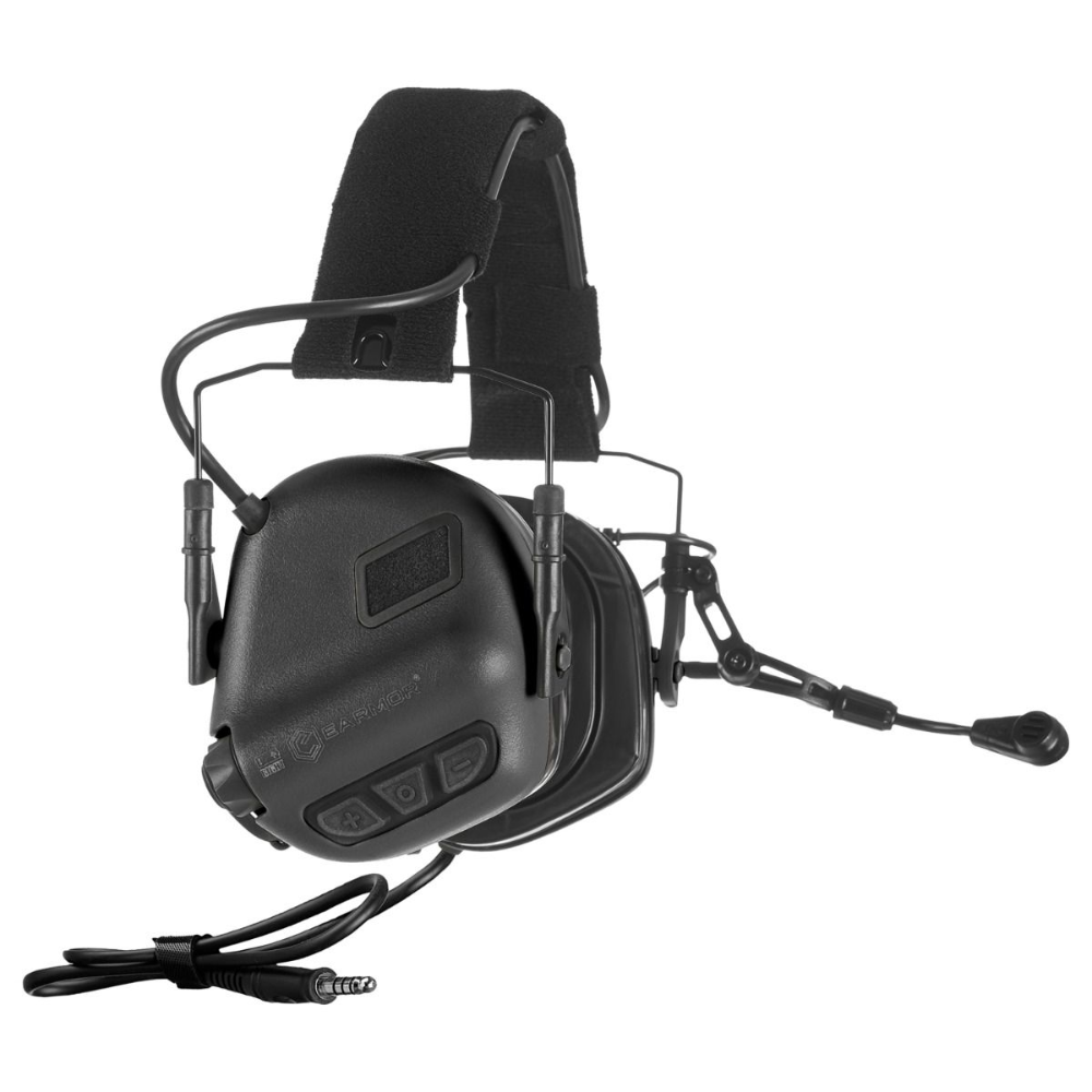 EARMOR M32 Plus Tactical Communication Headset Hearing Protection Black