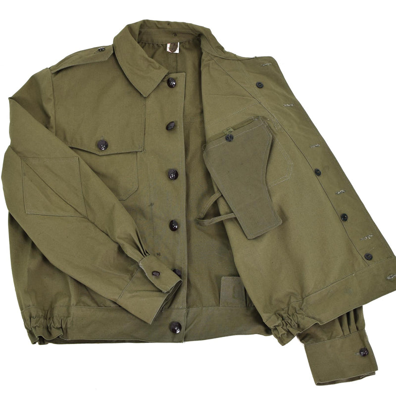Original Bulgarian army field troops canvas ike jacket OD military surplus issue