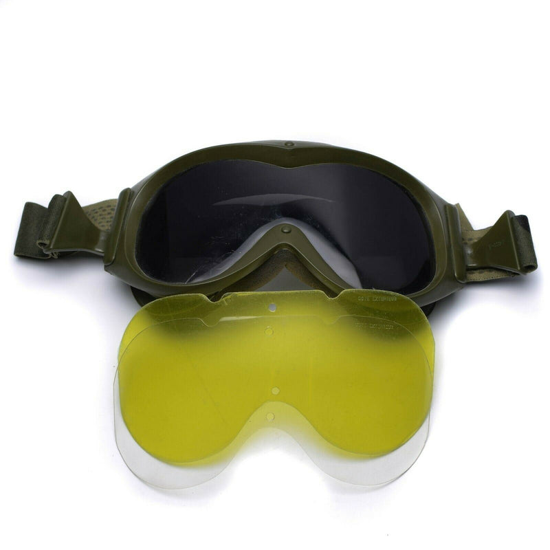 Genuine French army tanker goggles eye protection glass military sun sand wind