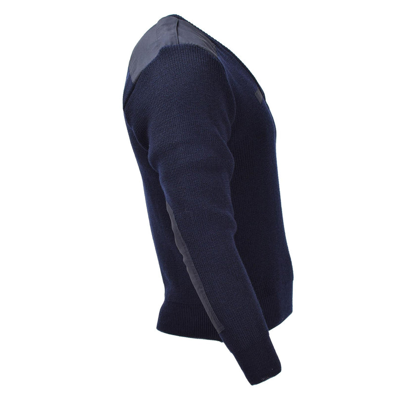 Original Dutch military blue sweater pullover wool bodywarmer long sleeve NEW