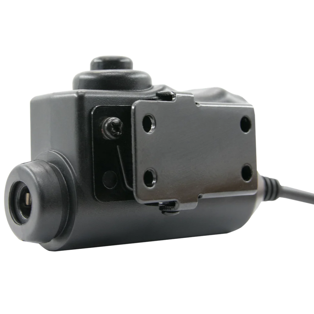EARMOR M51 PTT Communication Adapter Kenwood 2-Pin Radio Connector Black