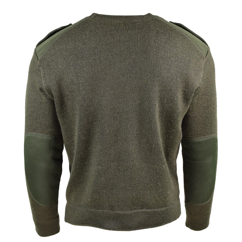 Genuine French army pullover Olive Commando Jumper Military Sweater Round Neck