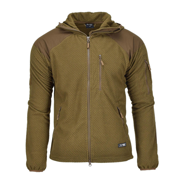 Blochl Brand Military style jacket hooded thermal fleece reinforced coyote NEW
