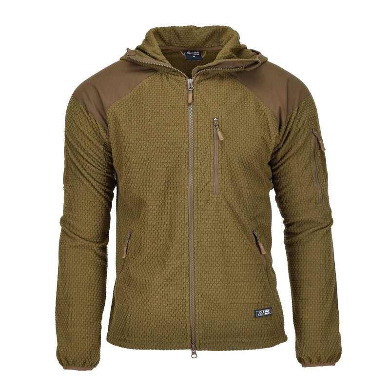 Blochl Brand Military style jacket hooded thermal fleece reinforced coyote NEW