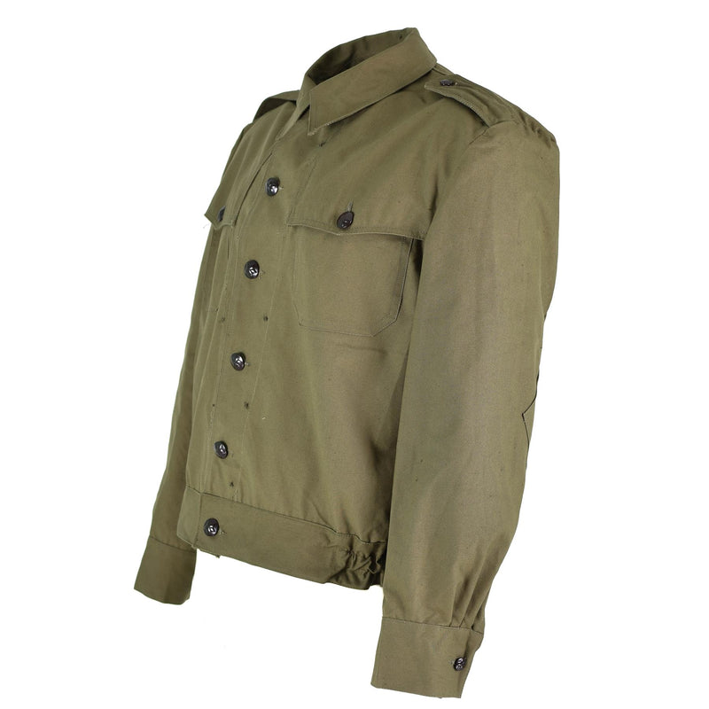 Original Bulgarian army field troops canvas ike jacket OD military surplus issue