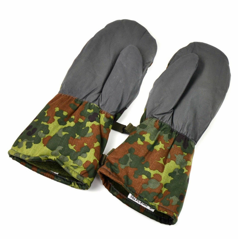 Original German army flecktarn camo mittens BW military issue combat gloves
