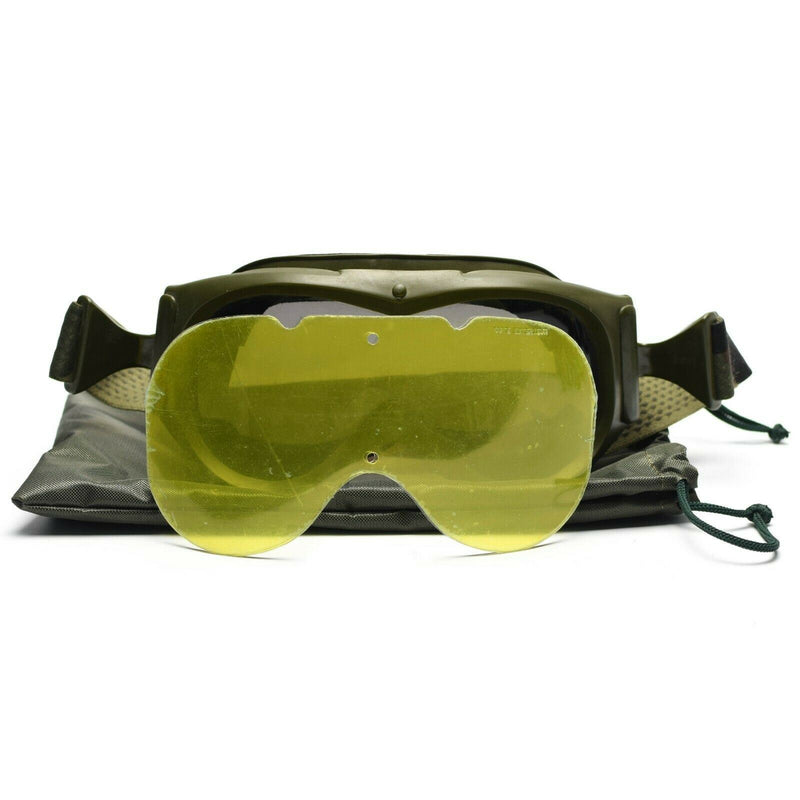 Genuine French army tanker goggles eye protection glass military sun sand wind