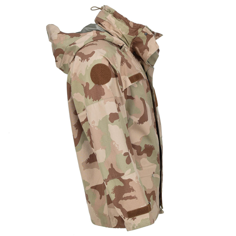 Original Hungarian Army rain jacket combat camouflage desert waterproof hooded