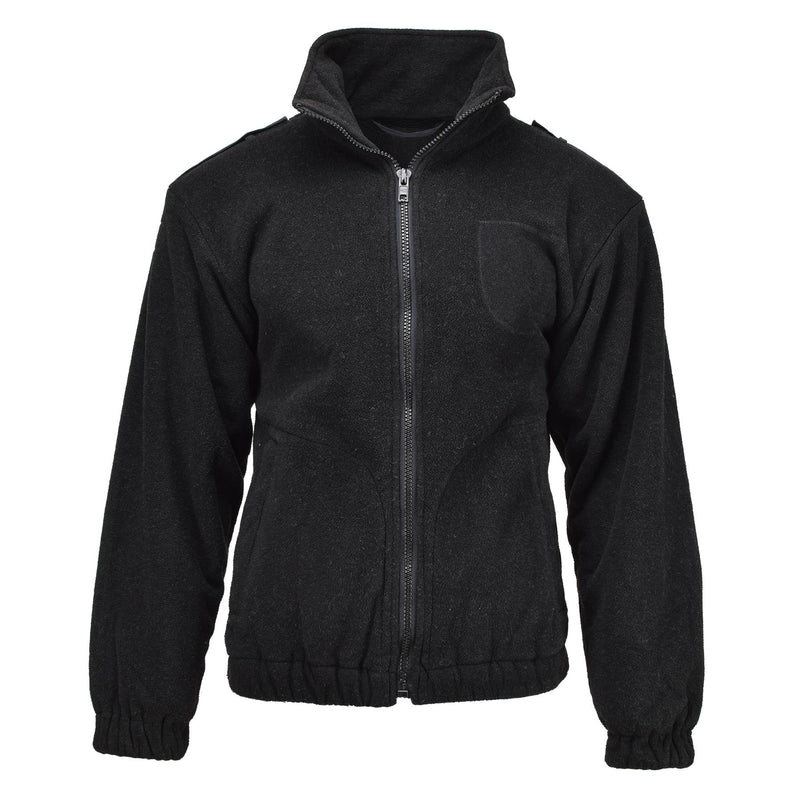 Original Dutch Military Police fleece jacket warm sweater winter jumper black