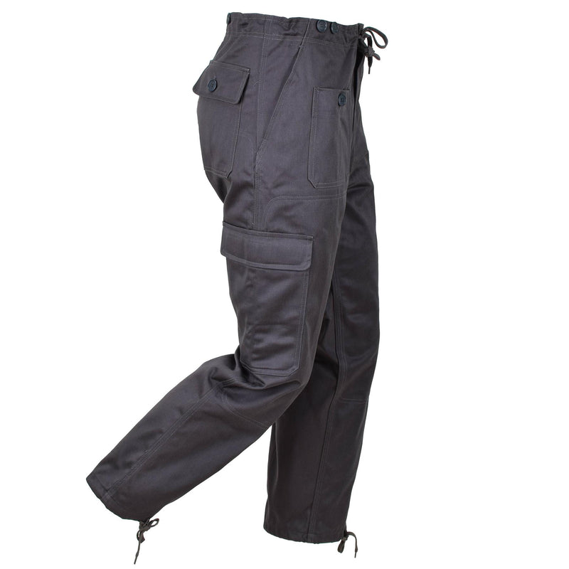 Genuine Danish M71 Army gray work pants adjustable waist vintage trousers NEW