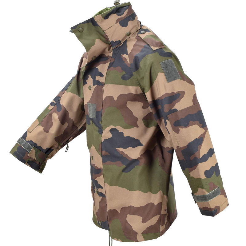Genuine French army waterproof trilaminate jacket camo goretex hooded rain parka