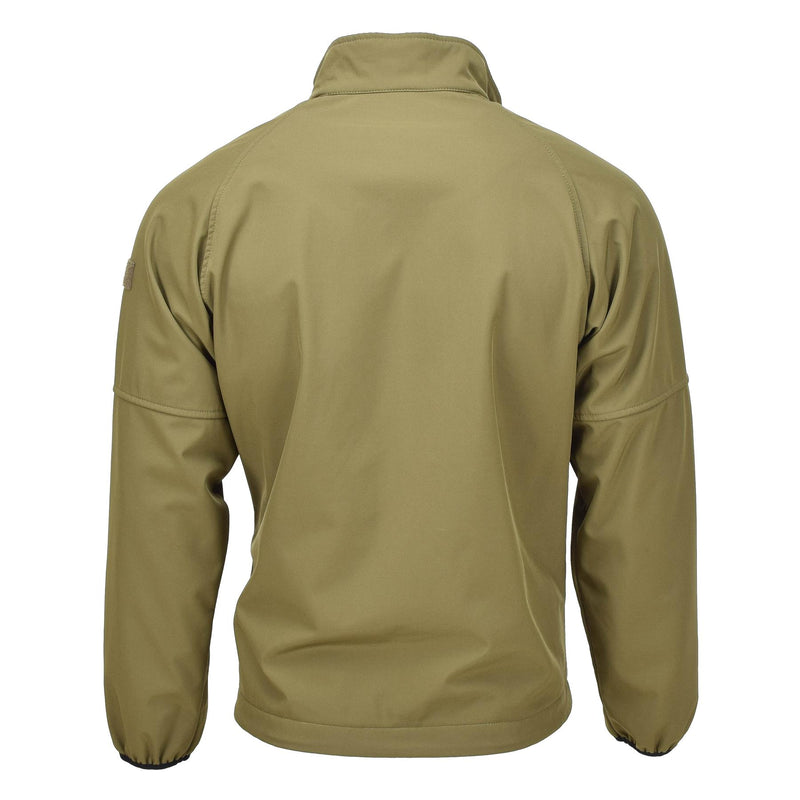 Original Dutch Military soft shell jacket zippered pockets vented armpits olive