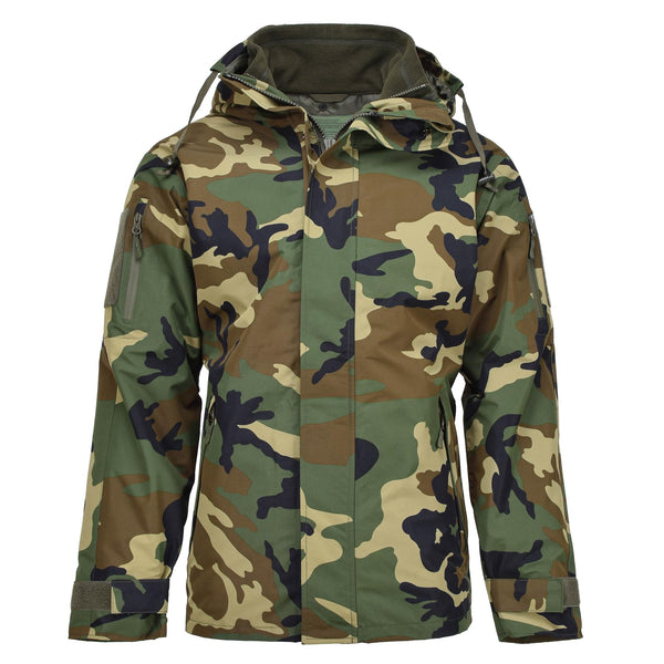 MIL-TEC Military style GEN II lined winter jacket woodland camo soft shell parka