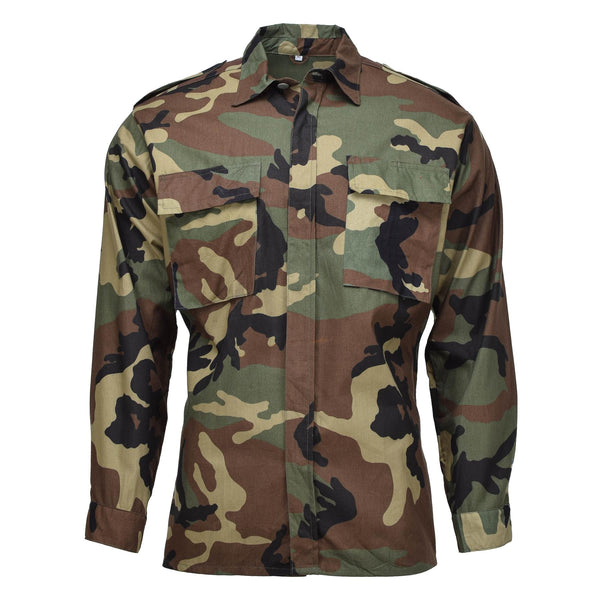 Original Croatian military issue shirt cotton BDU woodland camo army surplus NEW