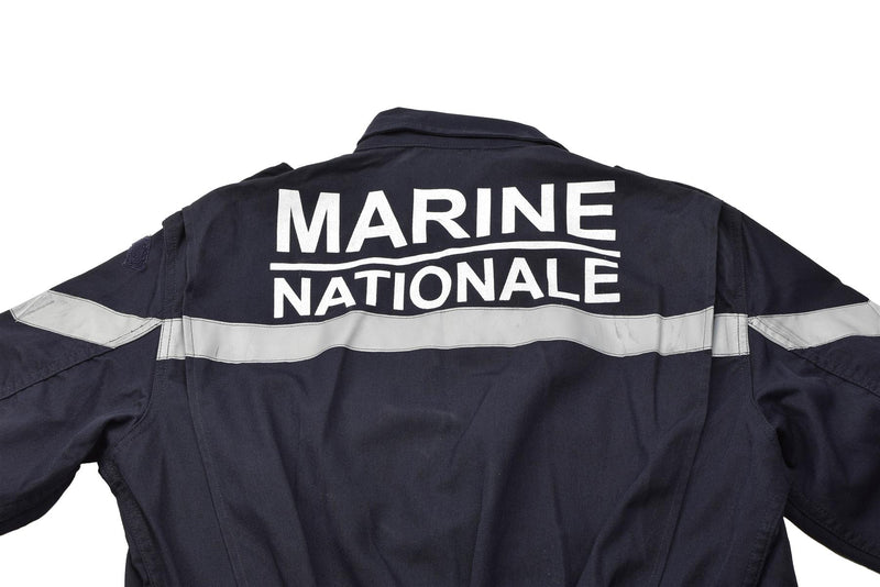 Genuine French navy coverall thermostable marine jumpsuit solid dark blue NEW