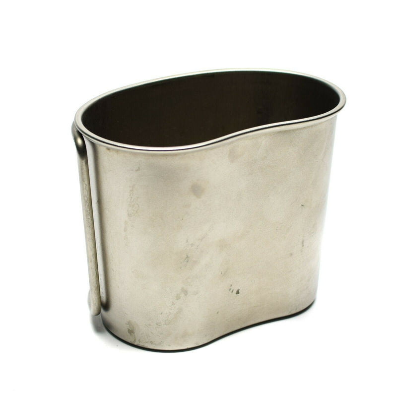 Original Dutch army canteen cup mug mess stainless steel pot bushcraft