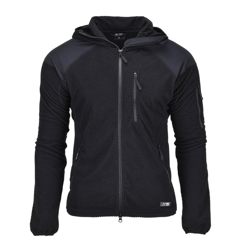 Blochl Brand Military style thermal jacket fleece hooded reinforced black NEW