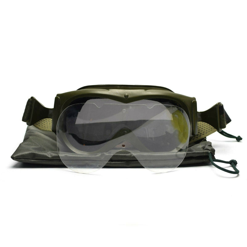 Genuine French army tanker goggles eye protection glass military sun sand wind