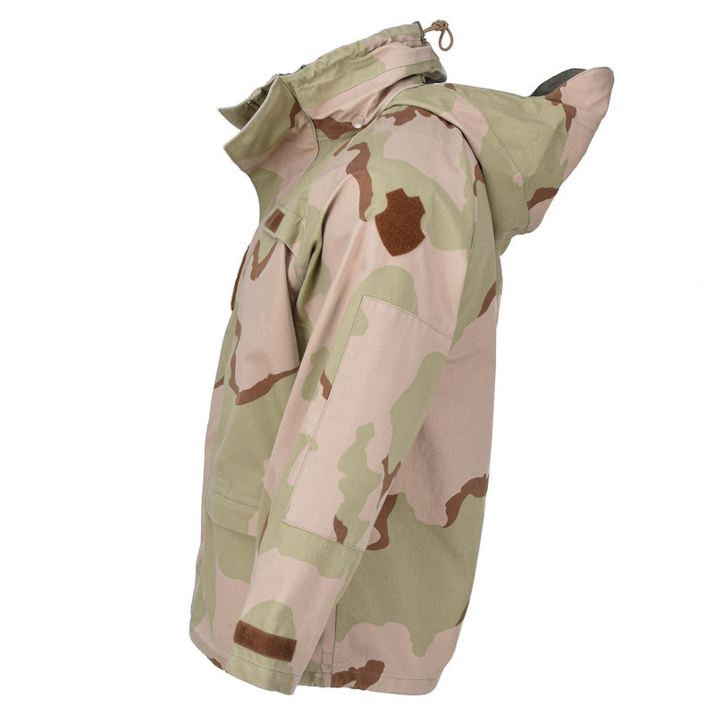 Original Hungarian Army rain jacket combat camouflage desert waterproof hooded