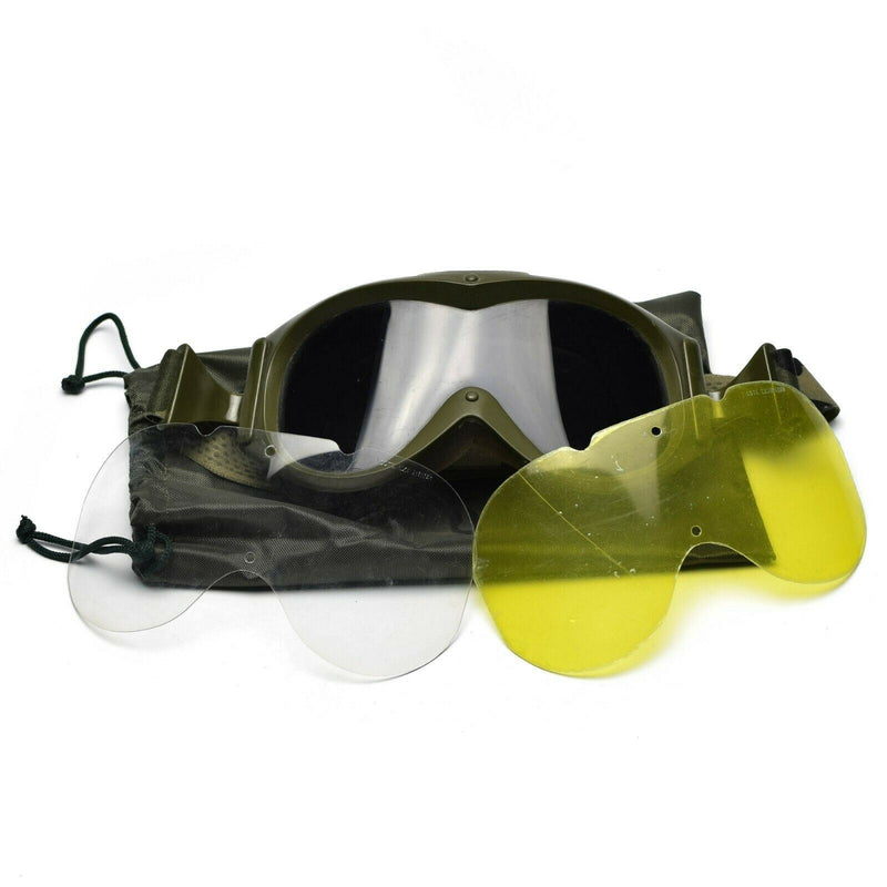 Genuine French army tanker goggles eye protection glass military sun sand wind