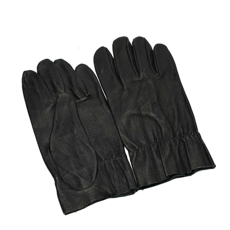 Original Czech army combat leather gloves. Genuine black leather NEW