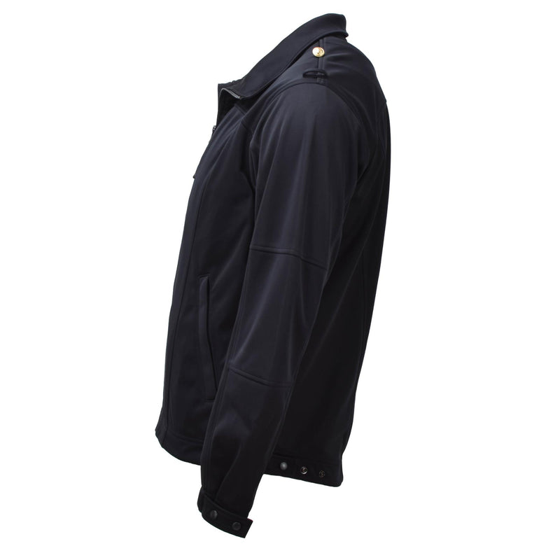 Original German army marine zipped jacket black softshell high collar combat NEW