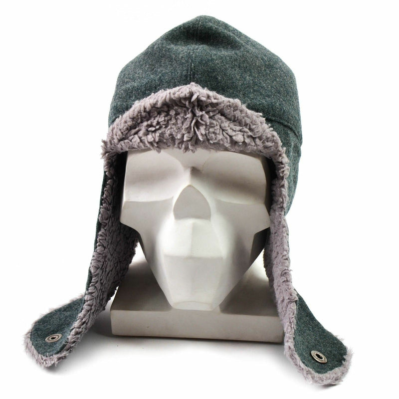 Original Swiss army winter cap Swiss military grey wool cold weather hat