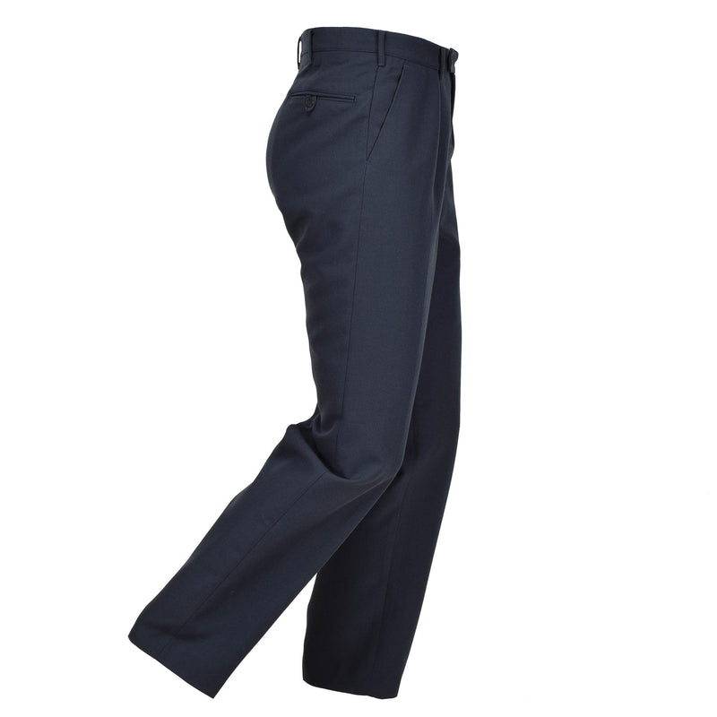 Original Swedish Army Dress blue Pants formal classic trousers uniform zip NEW