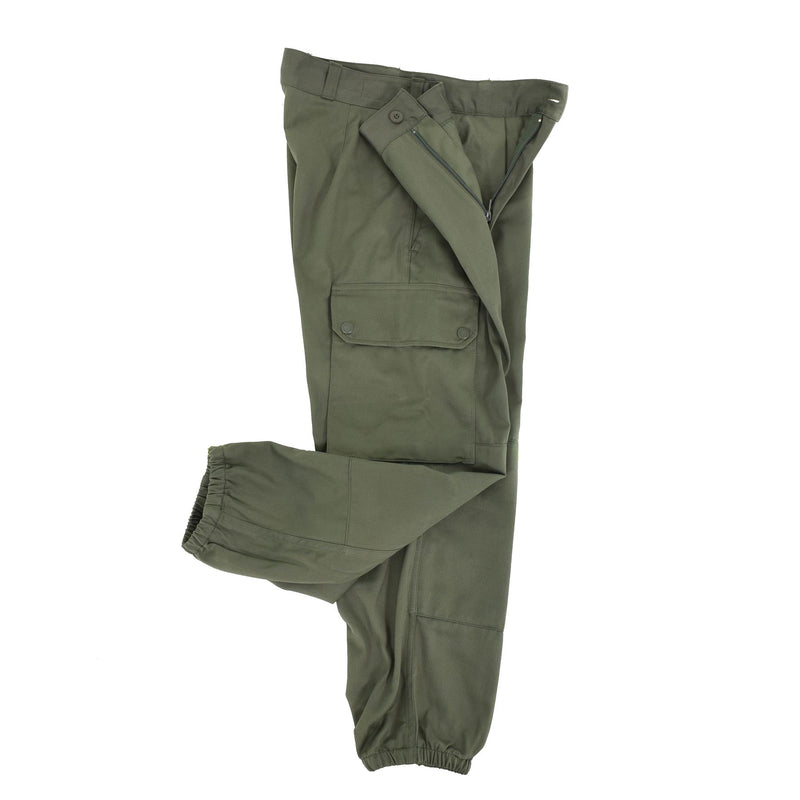 Original French army pants field troops military green BDU trousers surplus NEW