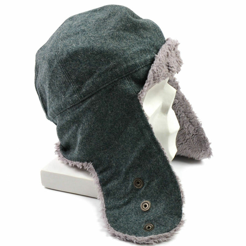 Original Swiss army winter cap Swiss military grey wool cold weather hat