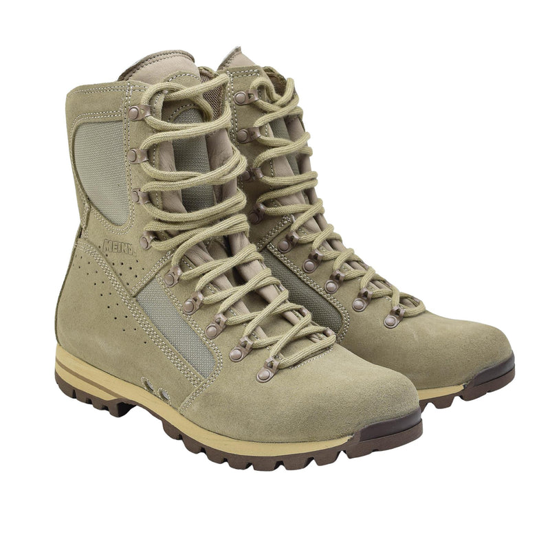 Original German army khaki leather boots lightweight antistatic sole shoes NEW