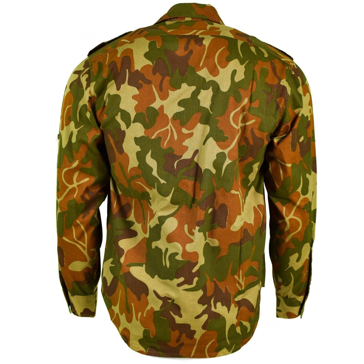 Original Romanian Army M90 Combat Shirt Chest Pockets Outdoor Leaf Camo