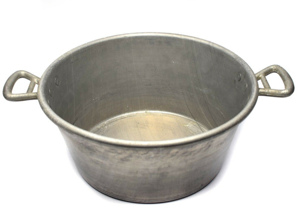 Original French Army Large cooking pot. Aluminium military mess tin pot pan