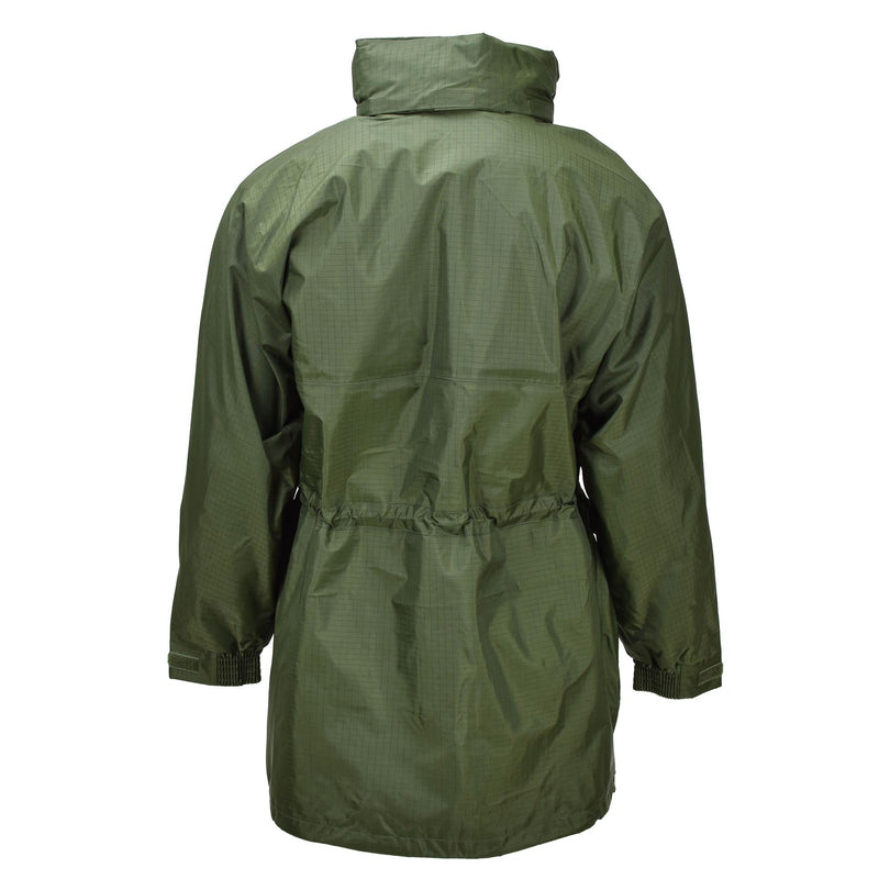 Original Belgian military rain long jacket with liner olive waterproof field NEW