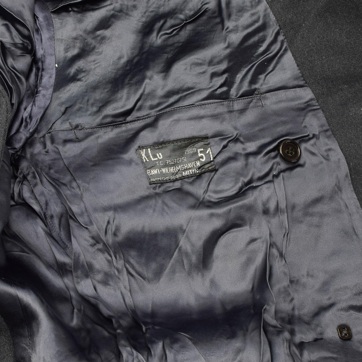 Original Dutch Army Wool Dress Coat Double-Breasted Blue