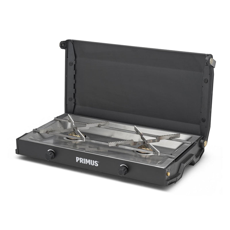 Primus Kinjia camping stove dual burner portable outdoor kitchen cookware black